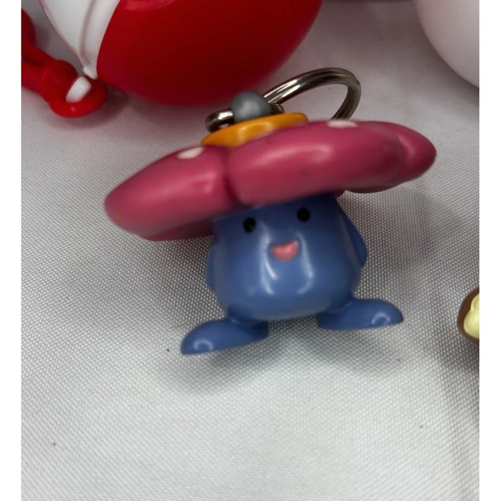 3 Vintage 1999 Pokemon Key Chains Burger King With Pokeballs